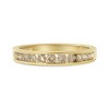 14K Yellow Gold Plated Silver 1/2 Cttw Champagne Diamond 11 Stone Band Ring - 4 of 4