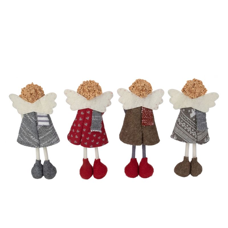 Northlight Set of 4 Standing Angel Sisters Christmas Decor 9", 4 of 5