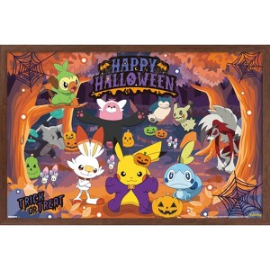 Trends International Pokémon: Halloween Forest - Group Framed Wall Poster Prints - 1 of 4