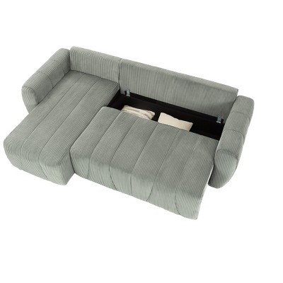 VYNXARIA Convertible Sectional Sofa Couch, Modern Fabric 3 Seater L-Shaped Couch for Living Room, Apartment, Office, Small Space£¬Gray