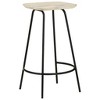 vidaXL Bar Stool Set of 4 Bleached wood, Black Solid mango wood, Iron - 2 of 2