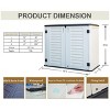 Syemin Storage Shed, Waterproof Storage Shed for Cleaning Tools and Garden Accessories, White, 50"*29"*41" - 4 of 4