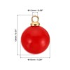 Unique Bargains Beautiful Designer DIY Jewelry Making Faux Pearl Pendants 150 Pcs Gold Red 0.39" - 2 of 4