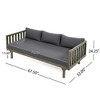 67.75" Patio Sofa, 3 Seater Outdoor Sofa with Rattan Arms, Acacia Wood Daybed with Water-Resistant Cushions -Christopher Knight Home - 2 of 4