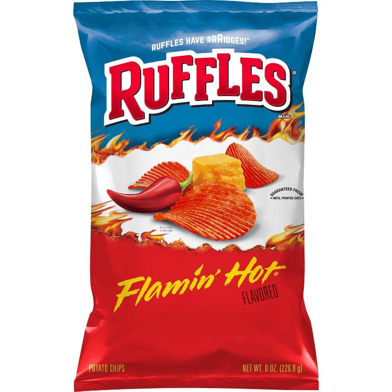Ruffles Flaming Hot Potato Chips - 8oz, 1 of 4