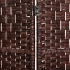 SpassWay 71"H Artisan Woven Wood Folding Screen Multi Panel Room Divider for Natural Privacy and Organic Style (Nature Wood and Brown) - 3 of 4