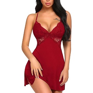 Avidlove Women Lingerie Lace Chemise Sleepwear Babydoll Teddy Lingerie - 1 of 4