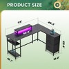 GALAXHERO 60-Inch L-Shaped Gaming Desk, Corner Computer Desk with Storage, Power Outlets & LED Lights, Office/Gaming Desk for Bedroom - 3 of 4