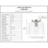 Urban Ambiance Luxury Traditional Ceiling Light 7.375''H x 8.625''W,  Brushed Nickel Finish,  Esperance Collection, UHP4159 - 3 of 4