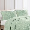 Collections Etc Luxurious Medallion Chenille Fringe Border Pillow Sham - 2 of 3