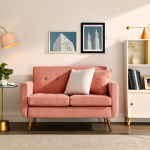 53"Loveseat Sofa,Couches For Dorms,Tufted Velvet Couch,Button Couch,Upholstered Couch,Comfy Couches For Small Spaces,2 Seat Sofa Couch-Cuddlewood - 1 of 4