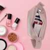 Unique Bargains PVC Leather Portable Travel Storage Makeup Bag Pink 1 Pc - 2 of 4