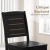 Tangkula 4 PCS Armless Wood Dining Chair w/ Rubber Wood Legs Curved Backrest Kitchen - 4 of 4