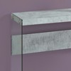 GlasFlength Console Tables,Sleek Rectangular Console Table,Transparent Sides and Shelving,Gray,44"*15.75"*32" - 3 of 4