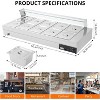 10x12QT Food Warmer 1800W Bain Marie Buffet Pan Steam Table With Glass Shield & Adjustable Temp & Auto Shut Off & Dry Burning Indicator - 2 of 4