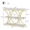 39" Industrial Entryway Table, 3 Tier Narrow Long Sofa Table, Behind Couch Console Table with Metal Frame for Living Room Hallway Foyer - 2 of 4