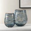 Uttermost Aurora Swirl Glass Vases,Blue and Gold, Set of 2 - 2 of 4