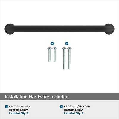 Matte Black 5-1/16" Center-to-Center Arch Cabinet Pull