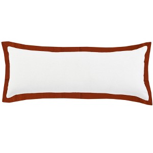 20" X 20" White And Golden Yellow 100% Cotton Geometric Zippered Pillow - 1 of 4