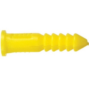 Hillman 0.164 in. D X 7/8 in. L Plastic Round Head Ribbed Anchor 100 pk - 1 of 1