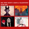 Juniors Womens Disney Villains Valentine's Day Meme EVIL T-Shirt - 2 of 4