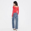 Women's Long Sleeve Asymmetrical Cropped Top - Wild Fable™ - 2 of 4