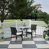 Outsunny 3 Pieces Patio Bistro Set with Cushions, PE Wicker Outdoor Furniture Set, for Porch, Backyard, Garden, White - 2 of 4