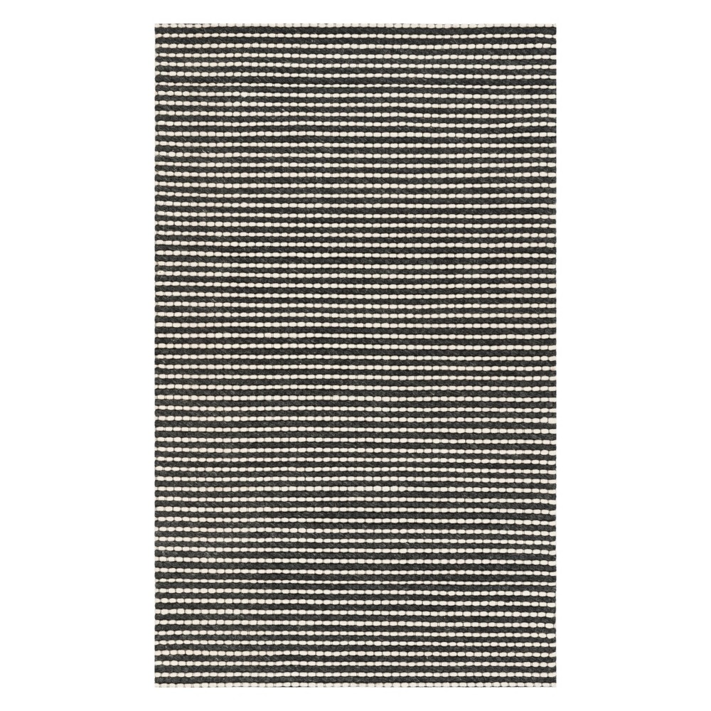 3'x5' Allyson Solid Accent Rug Ivory/Black - Safavieh