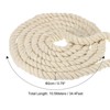Unique Bargains Natural Thick Cotton Twisted Tug of War Rope 1 Pc - 2 of 4