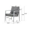 Silver Aluminum Lounge Chair with Sleek Rope Accents and Comfortable Cushions, Perfect for Modern Outdoor and Indoor Spaces - 2 of 4