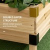 Okak Wood Raised Garden Bed with Trellis for Climbing Plants, Grape Vines & Vegetables, Drainage Holes, Legs, Patio & Outdoor - 4 of 4