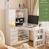 Corner Desk Modern with Storage Drawers and Ambient Panel for Home Office 55in Wide - 3irtyhousy - 3 of 4