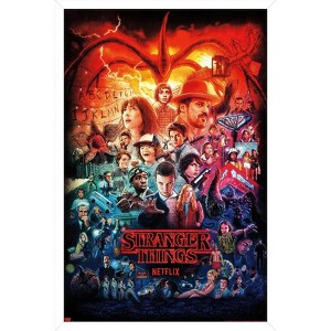 Trends International Netflix Stranger Things - Three Seasons One Sheet Framed Wall Poster Prints - 1 of 4