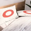 Deny Designs King April Lane Art Block Red Monogram O Microfiber Printed Pillow Sham - 2 of 3