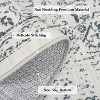 Vintage Traditional Washable Area Rug - Foldable Thin Non-Slip Carpet, Distressed Floral Print Kitchen Accent Mat for Bedroom, Living Room Bathroom - 4 of 4