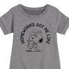 - Peanuts - Homeworks Got Me Like Graphic Short Sleeve Fleece Dress - 2 of 4