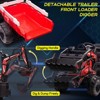 24V Ride On Toys, Ride On Tractor with Remote Control, Excavator & Bulldozer, Electric Vehicle w/Trailer, Digger, Shovel Bucket, EVA Tires - 3 of 4