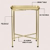 JONATHAN Y Sterling 26.25" Industrial Classic Metal Foldable Rectangular End Table & Side Table with Removable Tray Top - 2 of 4