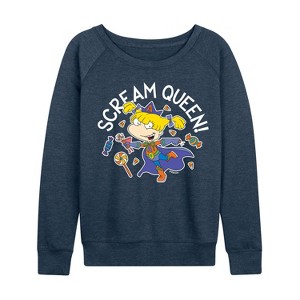 Women's - Rugrats - Scream Queen Lightweight French Terry Wide Neck Long Sleeve Shirt - 1 of 4
