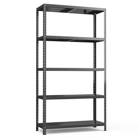 Yaheetech 5-Tier Utility Storage Shelves Garage Metal Shelving Unit, Black