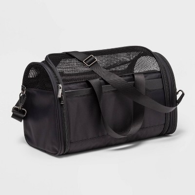 Coco Black Tweed Duffel Dog Carrier