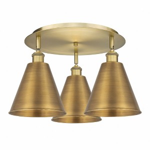 Ballston Cone - 3 Light Flush Mount In Industrial Style-10.5 Inches Tall and 19.75 Inches Wide - 1 of 1