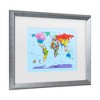 Trademark Fine Art Michael Tompsett Children's World Map Matted Framed Art - 3 of 4