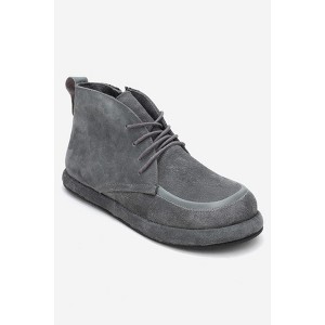 Martas - Grey Suede Leather Zip Boot (Women) gray suede 6 Forever & Always Shoes US - 1 of 4