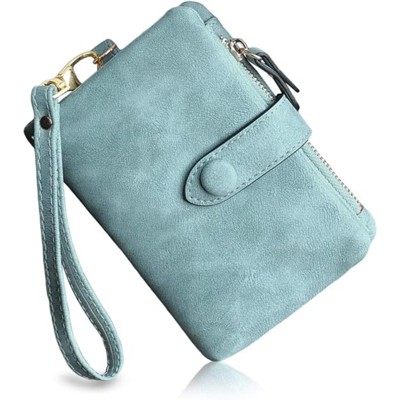 BEAFUP Womens Bifold Wallets,RFID Blocking Leather Wallet with 15 Card Slots and ID Window & Zipper Coin Purse for Daily Use,Commuting