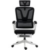 Vinsetto Reclining Office Chair with Adjustable Headrest, Lumbar Support, High Back, Footrest, Comfy Computer Chair, Black - 4 of 4