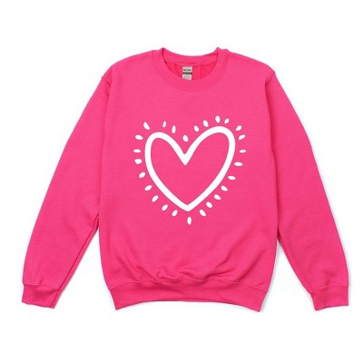 Simply Sage Market Women's Graphic Sweatshirt Heart Drawing