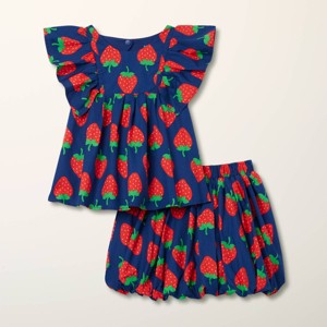 Toddler Adaptive Strawberry Print Flutter 2pc Top and Bottom Set - kate spade new york x Target Navy/Red - 1 of 4