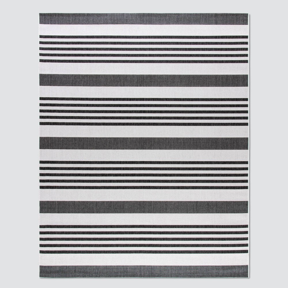 9'X12' Gaylene Outdoor Rug Light Gray/Charcoal - Safavieh