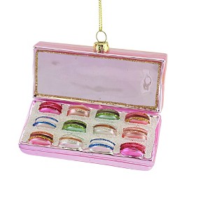 Cody Foster 4.0 Inch Pink Box Of Macarons Ornament Cookie Sweets Tree Ornaments - 1 of 3